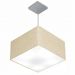 Pendente Quadrado Md-4020 Cúpula em Tecido 21/35x35cm Rústico Bege - Bivolt