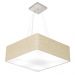 Pendente Quadrado Md-4032 Cúpula em Tecido 15-50x50cm Rústico Bege - Bivolt