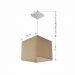 Pendente Quadrado Md-4058 Cúpula em Tecido 21/25x25cm Algodão Crú - Bivolt
