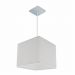 Pendente Quadrado Md-4058 Cúpula em Tecido 21/25x25cm Branco - Bivolt