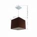 Pendente Quadrado Md-4058 Cúpula em Tecido 21/25x25cm Café - Bivolt