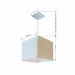 Pendente Quadrado Md-4058 Cúpula em Tecido 21/25x25cm Linho Bege - Bivolt