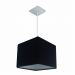 Pendente Quadrado Md-4058 Cúpula em Tecido 21/25x25cm Preto - Bivolt