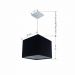 Pendente Quadrado Md-4058 Cúpula em Tecido 21/25x25cm Preto - Bivolt