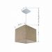 Pendente Quadrado Md-4058 Cúpula em Tecido 21/25x25cm Rústico Bege - Bivolt