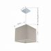 Pendente Quadrado Md-4058 Cúpula em Tecido 21/25x25cm Rústico Cinza - Bivolt