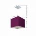 Pendente Quadrado Md-4058 Cúpula em Tecido 21/25x25cm Roxo - Bivolt