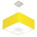 Pendente Quadrado Md-4071 Cúpula em Tecido 30-70x70cm Amarelo - Bivolt