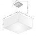 Pendente Quadrado Md-4071 Cúpula em Tecido 30-70x70cm Rústico Cinza - Bivolt