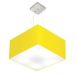 Pendente Quadrado Md-4075 Cúpula em Tecido 30-50x50cm Amarelo - Bivolt