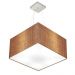 Pendente Quadrado Md-4075 Cúpula em Tecido 30-50x50cm Palha - Bivolt