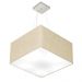 Pendente Quadrado Md-4075 Cúpula em Tecido 30-50x50cm Rústico Bege - Bivolt