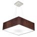 Pendente Quadrado Md-4137 Cúpula em Tecido 15-70x70cm Café - Bivolt