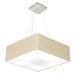 Pendente Quadrado Md-4137 Cúpula em Tecido 15-70x70cm Rústico Bege - Bivolt