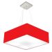 Pendente Quadrado Md-4137 Cúpula em Tecido 15-70x70cm Vermelho - Bivolt