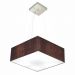 Pendente Quadrado Md-4194 Cúpula em Tecido 12-40x40cm Café - Bivolt