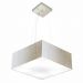 Pendente Quadrado Md-4194 Cúpula em Tecido 12-40x40cm Linho Bege - Bivolt