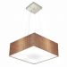 Pendente Quadrado Md-4194 Cúpula em Tecido 12-40x40cm Palha - Bivolt