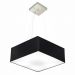 Pendente Quadrado Md-4194 Cúpula em Tecido 12-40x40cm Preto - Bivolt