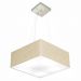 Pendente Quadrado Md-4194 Cúpula em Tecido 12-40x40cm Rústico Bege - Bivolt