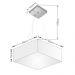 Pendente Quadrado Md-4196 Cúpula em Tecido 15-45x45cm Rústico Bege - Bivolt