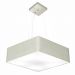 Pendente Quadrado Md-4196 Cúpula em Tecido 15-45x45cm Rústico Cinza - Bivolt