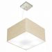 Pendente Quadrado Md-4197 Cúpula em Tecido 25-45x45cm Rústico Bege - Bivolt