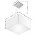 Pendente Quadrado Md-4197 Cúpula em Tecido 25-45x45cm Rústico Bege - Bivolt