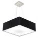 Pendente Quadrado Md-4198 Cúpula em Tecido 15-60x60cm Preto - Bivolt