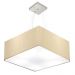 Pendente Quadrado Md-4199 Cúpula em Tecido 30-60x60cm Algodão Crú - Bivolt