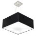 Pendente Quadrado Md-4199 Cúpula em Tecido 30-60x60cm Preto - Bivolt