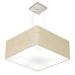 Pendente Quadrado Md-4199 Cúpula em Tecido 30-60x60cm Rústico Bege - Bivolt