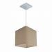 Pendente Quadrado Md-4223 Cúpula em Tecido 15/13x13cm Algodão Crú - Bivolt