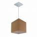 Pendente Quadrado Md-4223 Cúpula em Tecido 15/13x13cm Palha - Bivolt