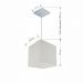 Pendente Quadrado Md-4224 Cúpula em Tecido 16/16x16cm Branco - Bivolt