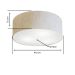 Plafon Cilíndrico Md-3005 Cúpula em Tecido 40x12cm Linho Bege - Bivolt