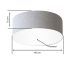 Plafon Cilíndrico Md-3005 Cúpula em Tecido 40x12cm Rústico Cinza - Bivolt