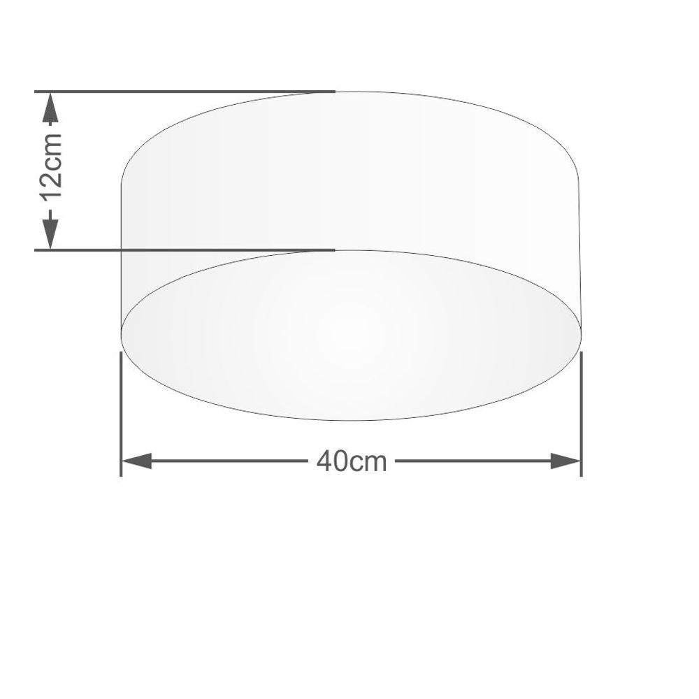 Plafon Cilíndrico Md-3005 Cúpula em Tecido 40x12cm Roxo - Bivolt