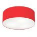 Plafon Cilíndrico Md-3006 Cúpula em Tecido 60x15cm Vermelho - Bivolt