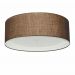 Plafon Cilíndrico Md-3008 Cúpula em Duplo Tecido 60x25cm Café - Branco - Bivolt