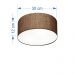 Plafon Cilíndrico Md-3010 Cúpula em Tecido 30x12cm Café - Bivolt