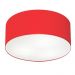 Plafon Cilíndrico Md-3013 Cúpula em Tecido 60x21cm Vermelho - Bivolt