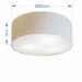 Plafon Cilíndrico Md-3014 Cúpula em Tecido 50x15cm Linho Bege - Bivolt