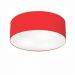 Plafon Cilíndrico Md-3014 Cúpula em Tecido 50x15cm Vermelho - Bivolt