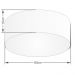 Plafon Cilíndrico Md-3019 Cúpula em Tecido 80x15cm Algodão Crú - Bivolt