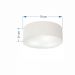 Plafon Cilíndrico Md-3019 Cúpula em Tecido 80x15cm Branco - Bivolt