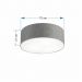 Plafon Cilíndrico Md-3019 Cúpula em Tecido 80x15cm Rústico Cinza - Bivolt