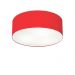 Plafon Cilíndrico Md-3046 Cúpula em Tecido 35x12cm Vermelho - Bivolt