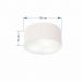 Plafon Cilíndrico Md-3057 Cúpula em Tecido 55x15cm Branco - Bivolt