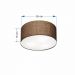 Plafon Cilíndrico Md-3057 Cúpula em Tecido 55x15cm Café - Bivolt